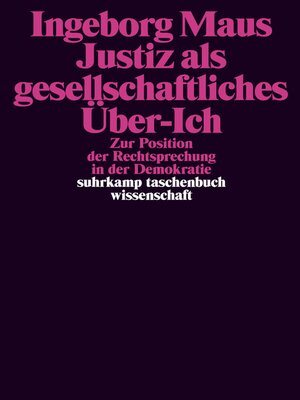 cover image of Justiz als gesellschaftliches Über-Ich